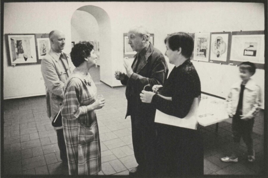 Zleva: Rudolf Hocke, Naděžda Synecká, Dalibor Chatrný, Jiřina Hockeová